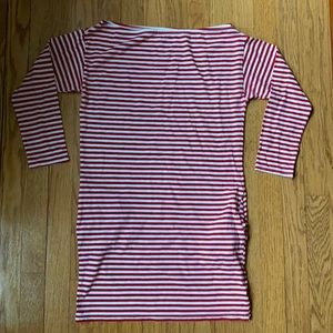 American Apparel boatneck red-striped tunic